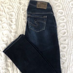 Silver low baby boot cut jeans